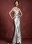 Shop 2024 ANNAKOO Silver Sweetheart Sequin Trumpet Mermaid Flower Prom Dress Under 248