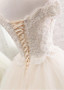 Beautiful Off-the-shoulder Beadings Ball Gown Wedding Dress 
