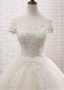Beautiful Off-the-shoulder Beadings Ball Gown Wedding Dress 