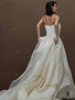 Shop 2024 ANNAKOO Tulle Strapless Ruffle A Line Simple Wedding Dress Under 148