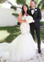 Sleeveless Tulle Sweetheart Beading Mermaid Wedding Dress