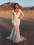 Shop 2025 ANNAKOO Long Sleeve Trumpet Mermaid Lace Sexy Wedding Dress Under 248