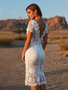 Shop 2025 ANNAKOO V Neck Short Sleeve Sheath Lace Wedding Dress Under 159