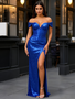 Shop 2025 ANNAKOO Sequin Trumpet Mermaid Royal Blue Sheer Back Prom Dress With Slit Under 169