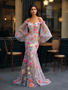 Shop 2025 ANNAKOO Puffy Sleeve Tulle Off The Shoulder Flowers Trumpet Mermaid Prom Dress Under 588