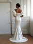 Shop 2025 ANNAKOO Puffy Sleeve Sweetheart Trumpet Mermaid Wedding Dress With Slit Under 198