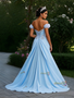 Detachable Train Tulle Off The Shoulder Trumpet Mermaid Prom Dress