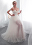 Chic Tulle Off-the-shoulder Long A-line Wedding Dress