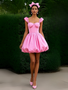 Shop 2025 ANNAKOO Pink Straps Satin Short Mini Homecoming Dress Under 136