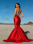 Shop 2025 ANNAKOO Beading Sweetheart Trumpet Mermaid Satin Red Prom Dress Under 188