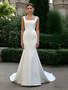 Shop 2025 ANNAKOO Straps Trumpet Mermaid Satin Sleeveless Wedding Dress Under 198
