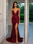Shop 2025 ANNAKOO  V Neck Burgundy Sequin Trumpet Mermaid Prom Dress Under 118