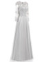 3/4 Length Sleeves Gray  Mother Of The Bride Dresses