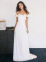 Shop 2025 Off The Shoulder Flowers Chiffon Trumpet Mermaid Wedding Dress Under 159