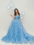Shop 2025 ANNAKOO Light Blue Tulle Layers A Line Prom Dress Under 188