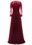 Chiffon Scoop Burgundy A-line Mother Of The Bride Dresses