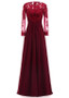 Chiffon Scoop Burgundy A-line Mother Of The Bride Dresses