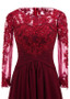 Chiffon Scoop Burgundy A-line Mother Of The Bride Dresses