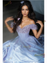 Shop 2025 ANNAKOO Lilac Purple Off The Shoulder Satin Flower Prom Dress Under 198