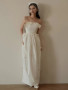 Shop 2025 ANNAKOO Ivory Satin Bowkot A Line Strapless Wedding Dress Under 149
