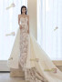 Shop 2025 ANNAKOO White Lace A Line Sweetheart Wedding Dress With Detachable Train Under 257