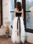 Shop 2025 ANNAKOO Black & White Tulle Layers A Line Prom Dress Under 147