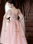 Shop 2025 ANNAKOO Long Sleeves Pink Tulle Beading Flowers Prom Dress Under 189