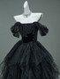 Shop 2025 ANNAKOO Black Off The Shoulder Tulle Layers Beading Prom Dress Under 398