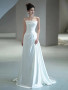 Shop 2025 ANNAKOO Ruched A Line Strapless Satin Wedding Dress Under 198