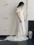 Shop 2025 ANNAKOO Off The Shoulder Lace Trumpet Mermaid Train Wedding Dress Under 198