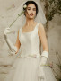 Shop 2025 ANNAKOO Square Satin A Line Tulle Ankle Length Wedding Dress Under 178