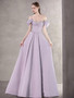 Shop 2025 ANNAKOO Lavender Satin Sweetheart Beading A Line Off The Shoulder Prom Dress Under 189