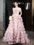 Shop 2025 ANNAKOO  Pink Tulle Flower Strapless A Line Beading Prom Dress Under 299