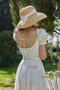 Vintage Lace White Ankle Length Wedding Dress