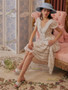 Shop 2025 ANNAKOO Vintage V Neck Layers Tulle Ankle Length Wedding Dress Under 189