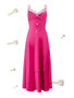 Shop 2025 ANNAKOO Spaghetti Straps Lace Flowers Pink Elastic Satin Prom Dress Under 139