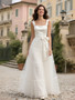 Shop 2025 ANNAKOO Straps Tulle A Line Square Wedding Dress Under 169