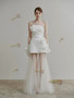 Shop 2025 ANNAKOO Strapless Sheath Column Satin Tulle Flower Wedding Dress Under 159
