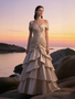 Shop 2025 ANNAKOO Off The Shoulder Ruched A Line Satin Wedding Dress Under 176