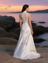 Shop 2025 ANNAKOO High Neck Lace A Line Satin A Line Wedding Dress Under 188