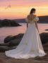 Shop 2025 ANNAKOO Off The Shoulder Flower A Line Sweep Train Wedding Dress Under 229                                                                                                                                                                                                                                                                                                                                                                                                                                                                                                                                                                                                                             