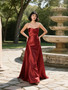 Shop 2025 ANNAKOO Burgundy Satin A Line Sweetheart Prom Dress Under 149