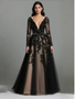 Shop 2025 ANNAKOO Black Long Sleeves Tulle Black Beading Wedding Dress Under 299