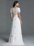 Shop 2025 ANNAKOO Short Sleeve V Neck Chiffon A Line Wedding Dress Under 167