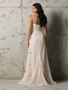 Ivory Chiffon A Line Spaghetti Straps Bow Prom Dress With Slit