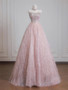 Shop 2025 ANNAKOO  Pink Beading Strapless A Line Prom Dress Under 299
