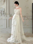 Shop 2025 ANNAKOO Lace Strapless A Line Lace Tulle Wedding Dress under 159