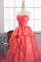 Shop 2025 ANNAKOO Red Flower Tulle Ruffles A Line Prom Dress Under 179