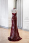 Shop 2025 Annakoo Halter Burgundy A Line Sequin Beading Prom Dress Under 148