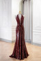 Shop 2025 Annakoo Halter Burgundy A Line Sequin Beading Prom Dress Under 148